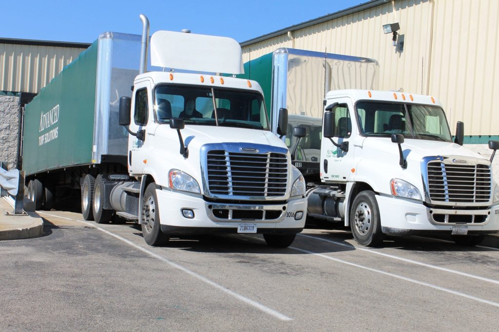two semi trucks