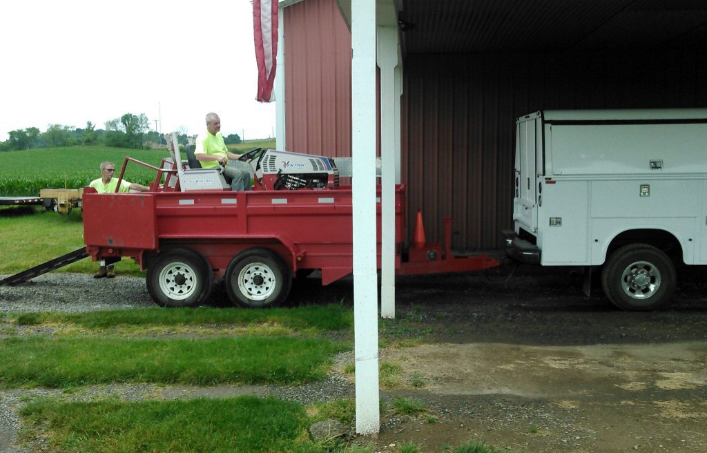 Team members at morning load up