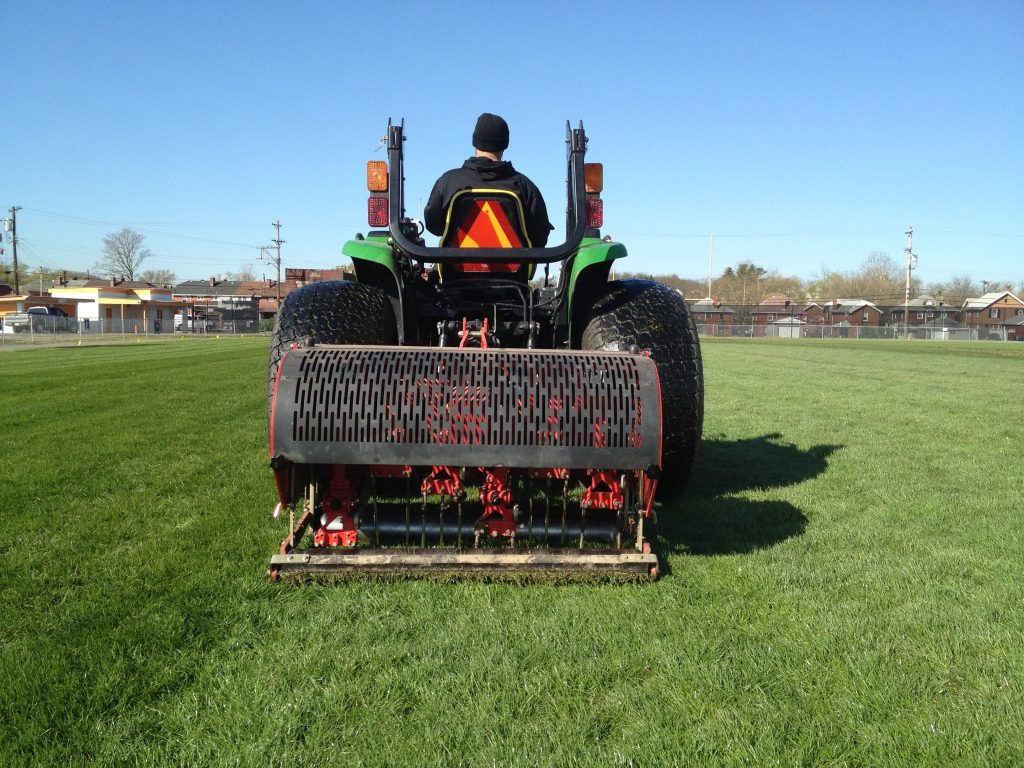 preparing athletic field for winter