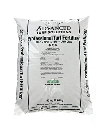 bag of Professional Turf Fertilizer 22-0-22