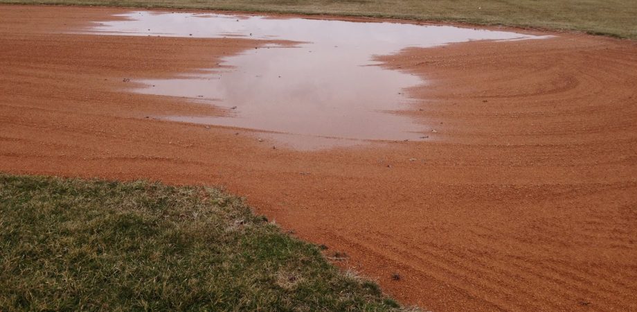 lip on infield with water