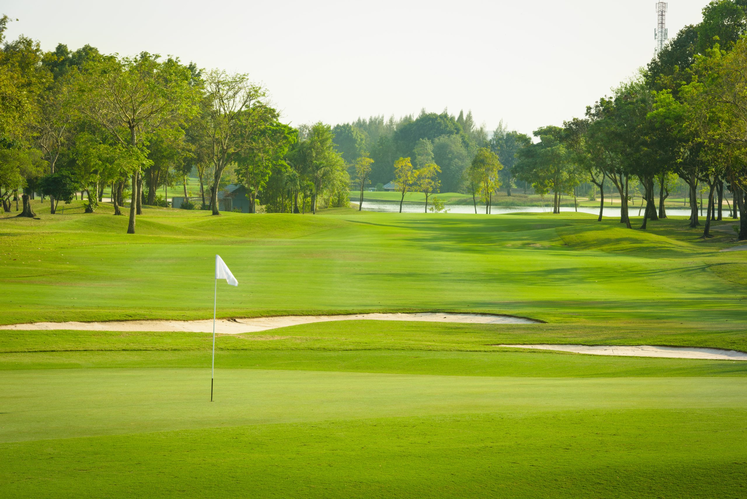 landscape view of golf course at Thailand