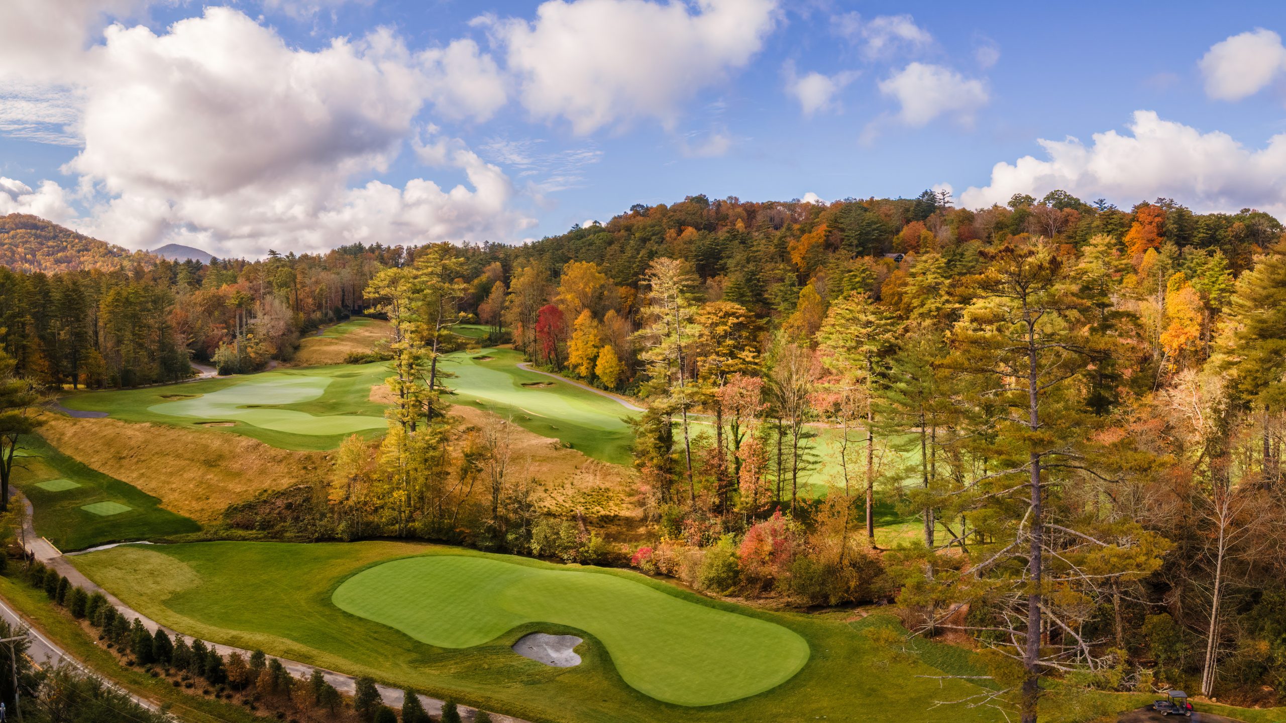 Mountain Golf course in Autumn near Cashiers - North Carolina