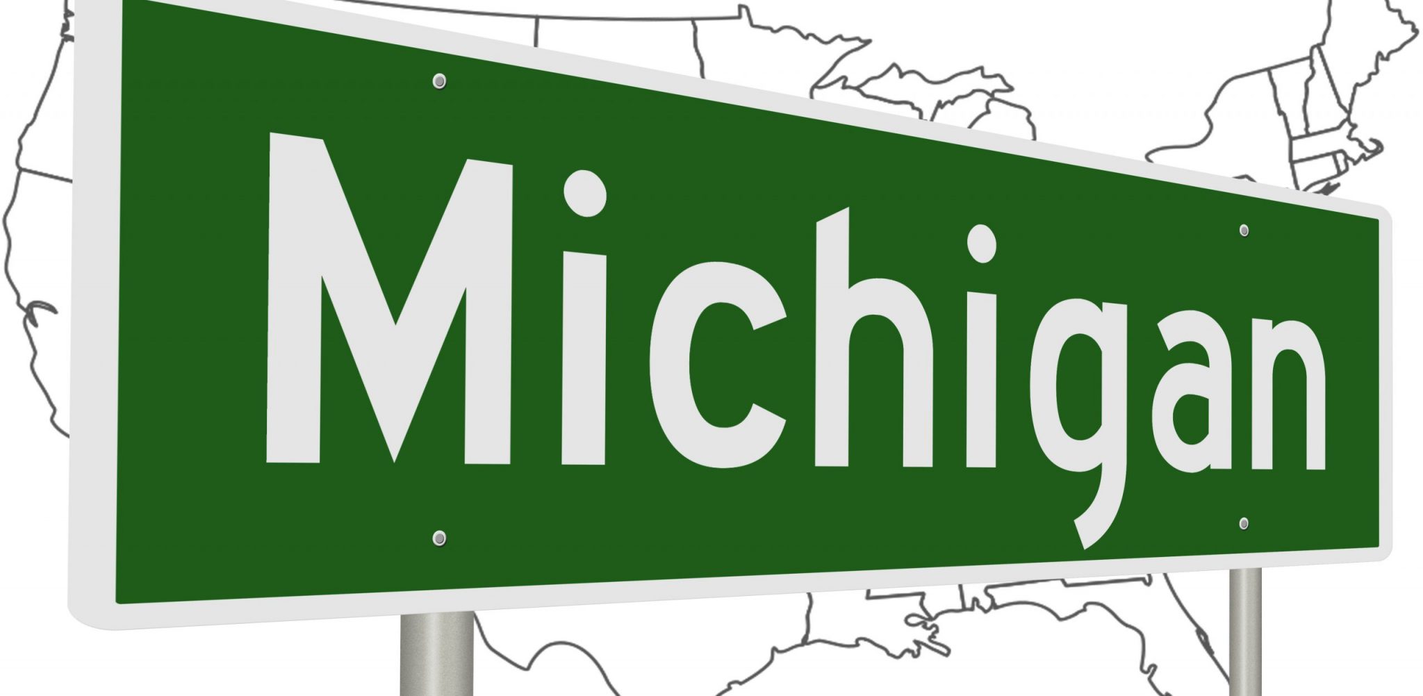 green michigan state sign