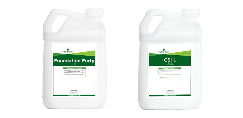Foliar-Pak Foundation Forty and CSi L jugs