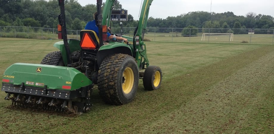 equipment machine on soccer field