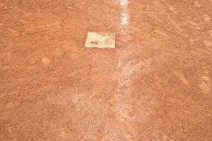 close up of first base