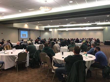 inside view of sales meeting