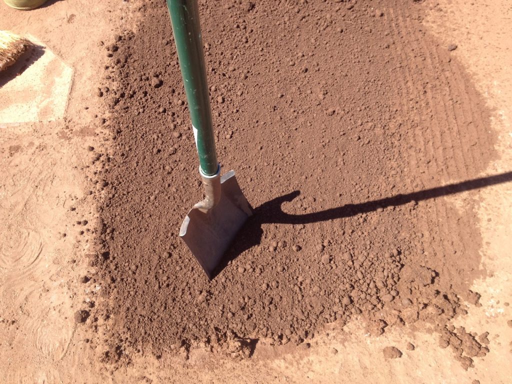 shovel in field