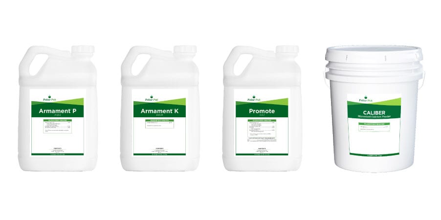 four different products lined up