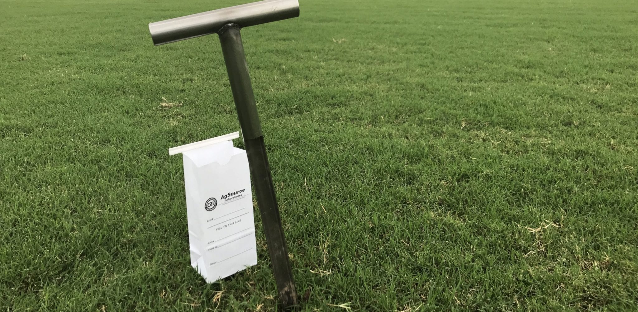 close-up of a soil test