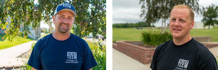 collage of two gentleman who work for the missouri staff smiling