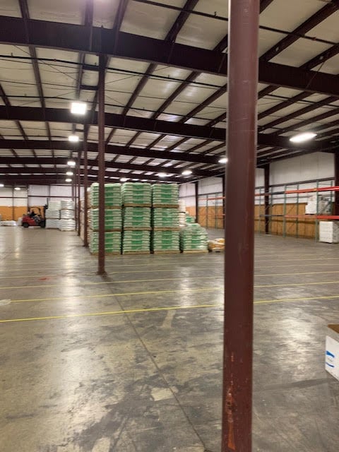 interior view of warehouse